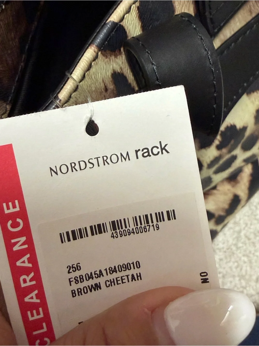 Roberto Cavalli Leopard-Print Tote with Black Trim and Handles